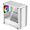 DeepCool CC360 ARGB WH, Mid Tower, Mini-ITX/Micro-ATX, 1xUSB3.0, 1xUSB2.0, 1xAudio, 3x120mm Pre-Installed ARGB Fans, Tempered Glass, Mesh Panel, White, R-CC360-WHAPM3-G-1