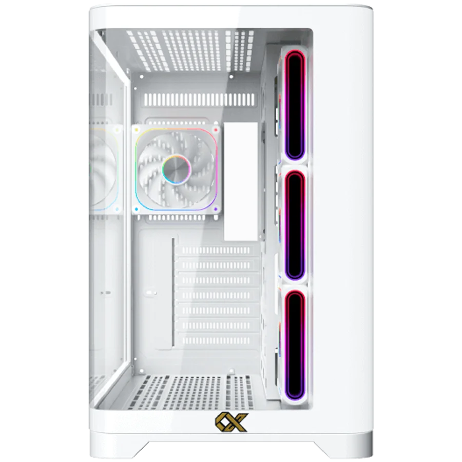 Crystal Storm Arctic V2 EN49408 (WH,EATX,U3+U2,Front Curved & Left TG,3PCS J22A PWM Arctic Reverse & 1PC J22A PWM Arctic,ARGB PCB)