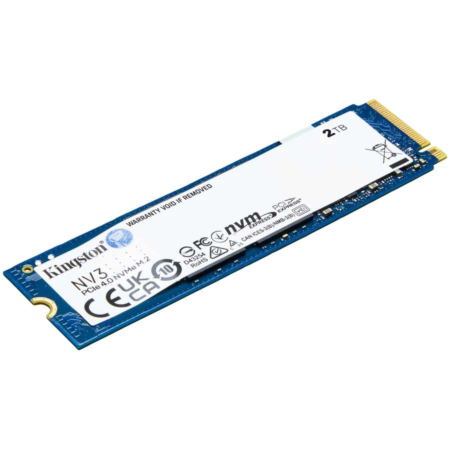 Kingston 2TB NV3 SSD M.2 2280 PCIe 4.0 NVMe, Read: 6,000/ Write: 5,000MB/s