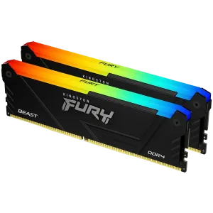 Kingston 32GB 3200MT/s DDR4 CL16 DIMM (Kit of 2) FURY Beast RGB