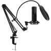 LORGAR Voicer 931, Gaming Microphone, Black, USB condenser microphone with boom arm stand, pop filter, tripod stand. including 1* microphone, 1*Boom Arm Stand with C-clamp, 1*shock mount, 1*pop filter, 1*windscreen cap, 1*2.5m type-C USB cable, 1* Extra t