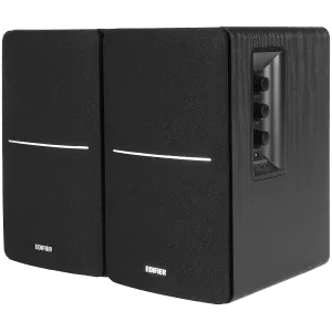 Edifier R1280DB 2.0 Bookshelf Speakers, BT V5.1, Optical, Coaxial, RCA, 0.5-inch Tweeters, 4-inch Drivers, 42W (RMS), Control Knobs and Remote Control, Black