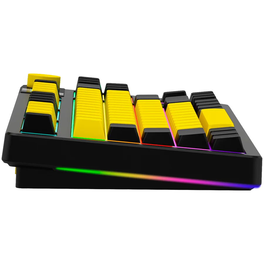 LORGAR KBP70TKLW, Wireless TKL Mechanical Gaming Keyboard Pro, Black/yellow, EN layout LORGAR KBP70TKLW, Wireless TKL Mechanical Gaming Keyboard Pro, Black/yellow, EN layout