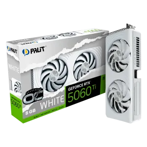 PALIT GeForce RTX 5060Ti White OC 8GB GDDR7 128 bit, 1x HDMI 2.1b, 3x DP 2.1b, 2 Fan, 1x 8-pin pwr connector, 600W, 262.1 x 126.3 x 40.1 mm, NE7506TU19P1-GB2062M