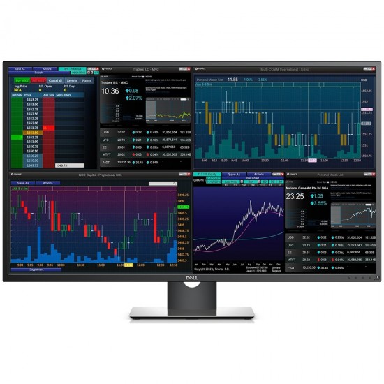 DELL Professional P4317Q 42.51   Multi-Client, 3840 x 2160, UHD 4K, IPS Antiglare, 16:9, 1000:1, 350cd/m2, 8ms, 178/178, DP, Mini DP, 2x HDMI, VGA, 5xUSB3.0, RS232, Headphone out, 2x 8W Speakers, Tilt, 3Y