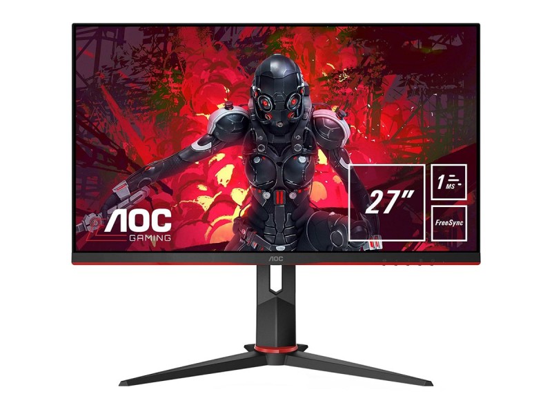 AOC 27G2U5/BK 27   WLED Gaming Monitor, 75Hz, 1 ms, FreeSync, IPS Panel, 1920x1080, 250cd/m2, 1000:1, 2xHDMI, Displayport, 4xUSB 3.0, Speakers, Height adjustable, Pivot, Swivel, VESA