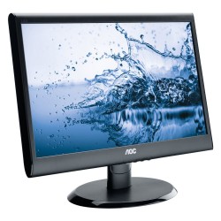 AOC 18.5  (47cm) Monitor LED E950SWDAK (18.5  , 16:9, 1366x768, LED, 250 cd/m2, 20.000.000 : 1, 5 ms, 178/170°, VGA, DVI-D, Speakers, Black, Warranty 3y)