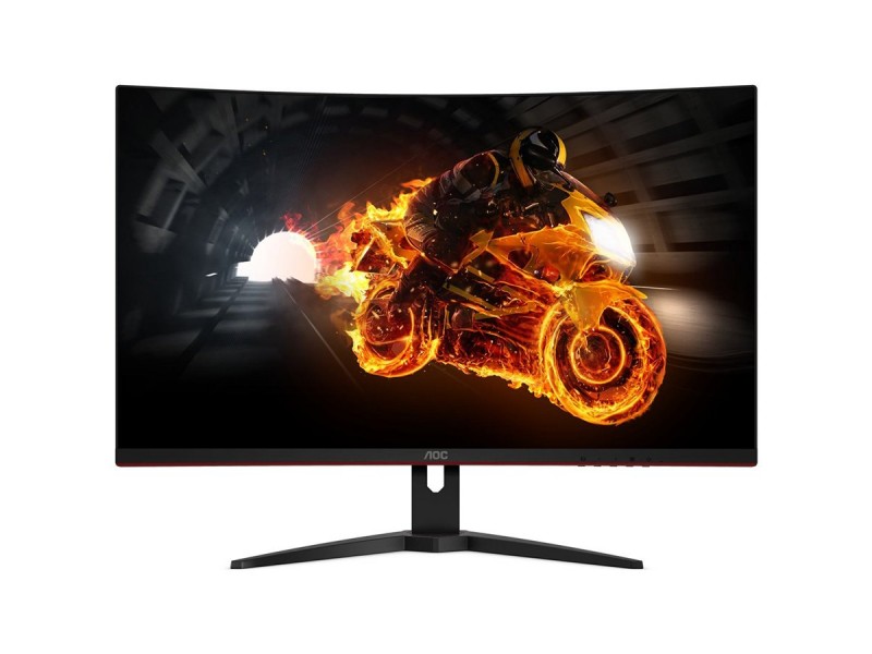 AOC Monitor LED CQ32G1 2K Curved Gaming (32“, 16:9, 2560x1440, VA, 144Hz, 300 cd/m², 3000:1, 80M:1, 1 ms, 178/178°, VGA, 2xHDMI, DP, Audio , Tilt, VESA, Ergonomic, Borderless) Black-Red, 3y
