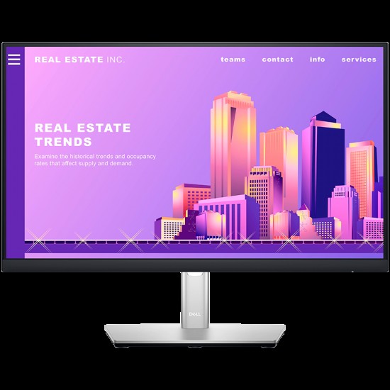 Monitor Dell Professional P2222H 21.5” 1920x1080 IPS Antiglare 16:9, 1000:1, 250 cd/m2, 8ms/5ms, 178/178, DP, HDMI, VGA, USB 3.2 up stream, 4x USB 3.2 hub, Flicker-free, Tilt, Swivel, Pivot, Height Adjust (15cm), 3Y