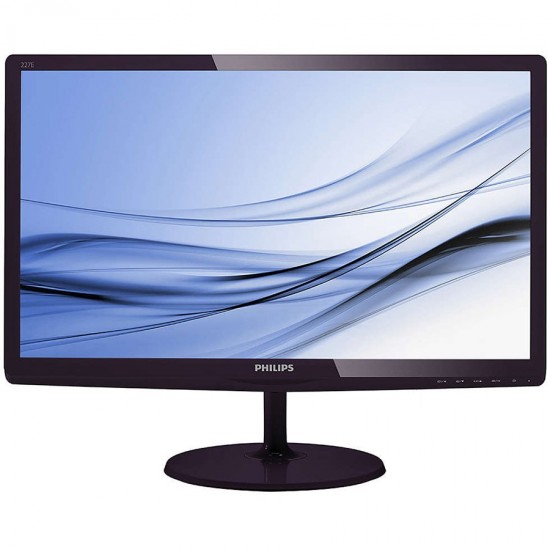 Monitor LED PHILIPS E-Line 227E6EDSD/00 (21.5  , ADS-IPS, 16.9, 1920x1080, 5ms, 20M:1, 250 cd/m2, VGA, DVI, HDMI) Black