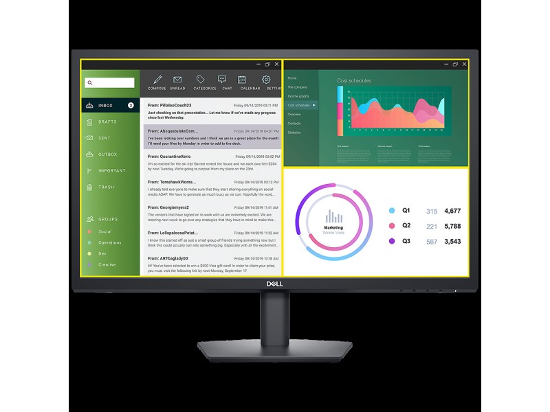 Dell E2423H Monitor LED, 23.8
