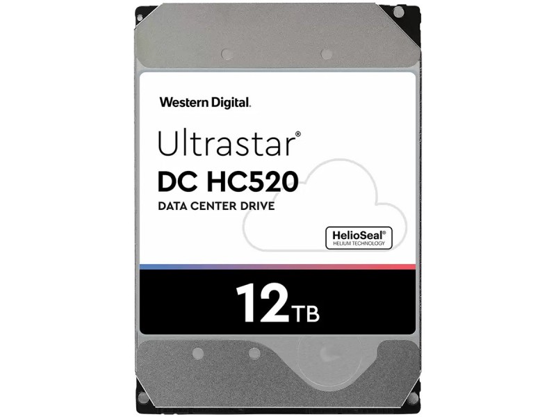 Western Digital Ultrastar DC HDD Server HE12 (3.5’’, 12TB, 256MB, 7200 RPM, SATA 6Gb/s, 512E SE) SKU: 0F30146
