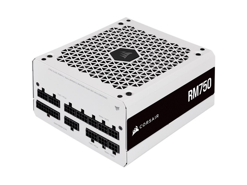Corsair RM Series (2021), White, RM750, 750 Watt, 80 PLUS GOLD Certified, Fully Modular Power Supply, EU Version, EAN:0840006628712