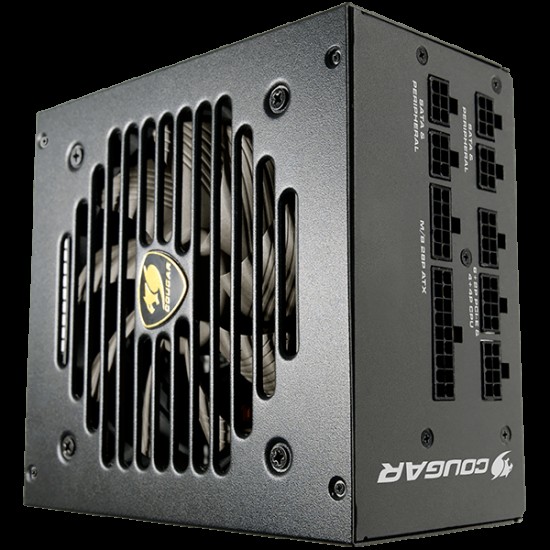 COUGAR GEX 750, 750W, 80 Plus Gold, Fully Modular Power Supply Unit, Strong Safeguards : OCP, OPP, OVP, UVP, SCP & OTP, Over Temperature Protection, COUGAR HDB Fan, Ultra-stable Voltage Outputs, Superior fan Curve Tuning, Dimension: 160x150x86(mm)