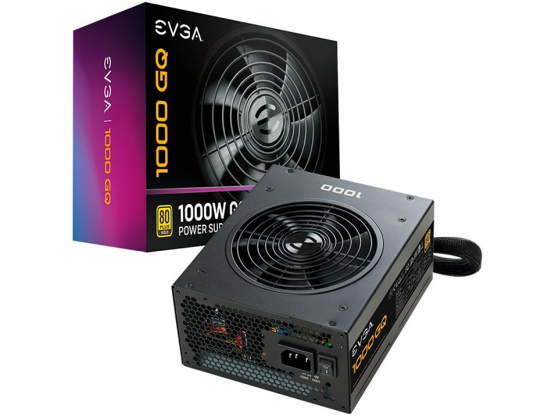 EVGA 1000 GQ, 80 Plus GOLD 1000W, Semi Modular, EVGA ECO Mode, 5 Year Warranty