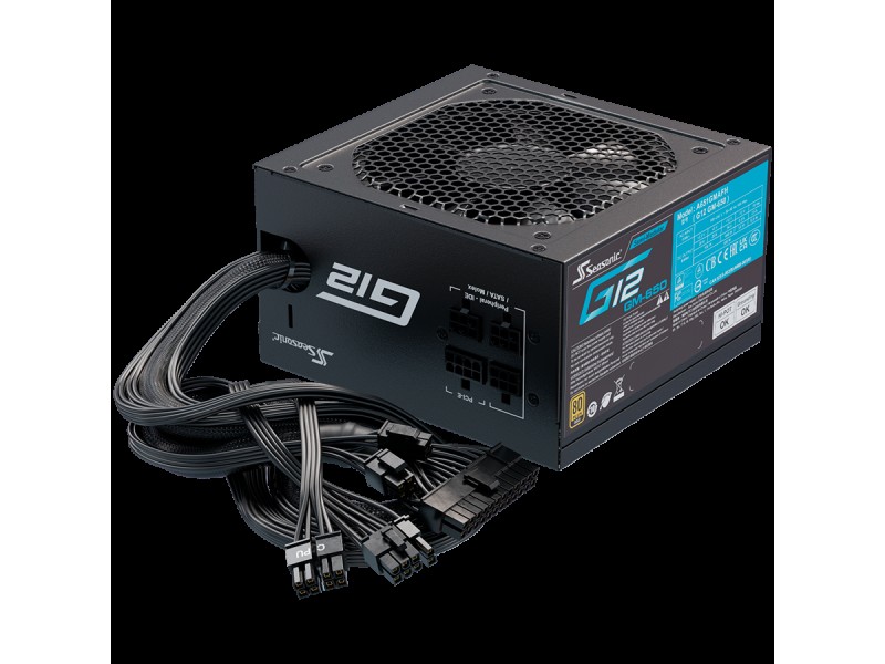 Seasonic G12 GM-650 Gold, 80 PLUS GOLD, 120mm Fan, Semi Modular, 5 Years Warranty (1Y651GMRT3A15X)