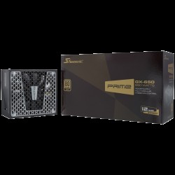 Seasonic Prime GX-650 Gold, 80 PLUS GOLD, 140mm FDB Fan, Fully Modular, 12 Years Warranty, (1GD26GFRT3A39X)