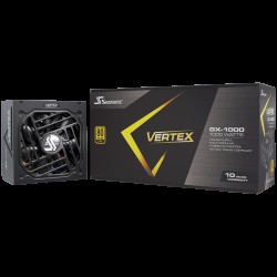 Seasonic VERTEX GX-1000 Gold, ATX 3.0, 80 PLUS GOLD, 135mm FDB Fan, Fully Modular, PCIe Gen 5 Cable (12VHPWR) included, 10 Years Warranty (1VT10GFRT3A14X)