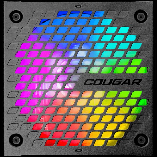 COUGAR AURIC 750, 750W, 80 Plus Gold, Protection: UVP, OVP, SCP, OPP, OCP, OTP, Connectors: 1x 24-pin MB, 2x 8-pin CPU, 3x PCI-E 8(6+2)-pin, 3x P-ATA, 5x S-ATA, Fully Modular, Multi-Lighting ARGB modes, 0-dB Fan Switch, 150 x 150 x 86 (mm)
