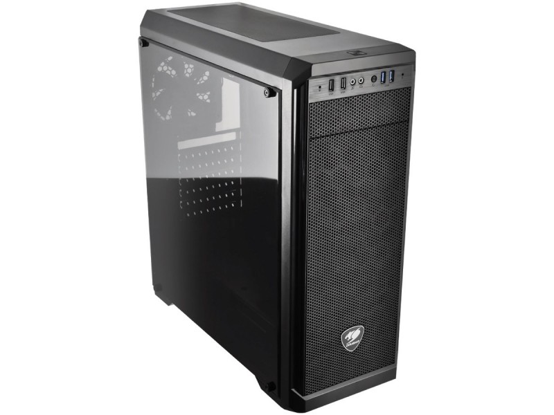 Chassis COUGAR MX330-G Mid-Tower, Mini-ITX/Micro-ATX/ATX, Max. Graphics Card Length-350mm/12.8 (Inch), Max. CPU Cooler Height-155mm/6.1 (Inch), CM, Tempered Glass, USB3.0x2/USB2.0 x2/Micx1/Audio x1, Water cooling support