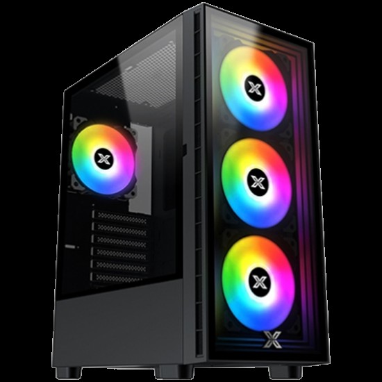 Шаси XIGMATEK Midi Tower,  ATX, 7 slots, USB 3.0, USB 2.0, Аудио интерфейс, Power Button, Reset Button, Индикатор - светодиод, PSU optional, Supports Liquid Cooling System, With Window, Removable Dust Filters, Черен