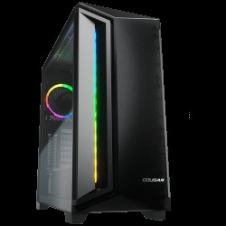 COUGAR Dark Blader X7 Black, Mid-Tower, Mini ITX/Micro ATX/ATX/CEB/E-ATX, 220x486x468(mm), USB 3.0 x 2, USB 2.0 x 1, Mic x1/Audio x1, RGB Button, Transparent Left Panel, ARGB VK120 Rear fan x 1 pre-installed, Onboard Lighting System, RGB Sync. w/ M/B