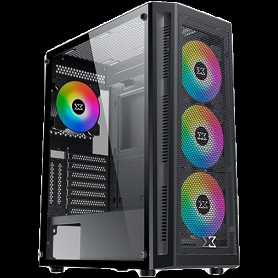 Xigmatek Master X EN46331 ATX/M-ATX/Mini-ITX, USB3.0x1+USB2.0x2, Meshed Grill FP & Left TG, 4PCS X20A Fan & LED Button Switch ARGB Fan Control PCB