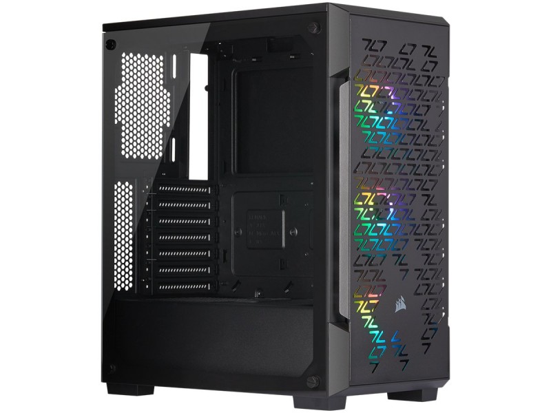 Corsair iCUE 220T RGB Airflow Tempered Glass Mid-Tower Smart Case, Black