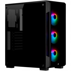 CORSAIR iCUE 220T RGB Tempered Glass Mid-Tower Smart Case — Black