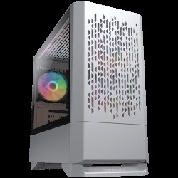 COUGAR MG140 Air RGB - White, Mini Tower, Mini ITX / Micro ATX, USB 3.0 x 2, USB 2.0 x 1, Mic x 1 / Audio x 1, RGB Button, 3x 120mm ARGB fans pre-installed, Built-in LED controller, Patterned Air Vents, 205 x 410 x 420 (mm)