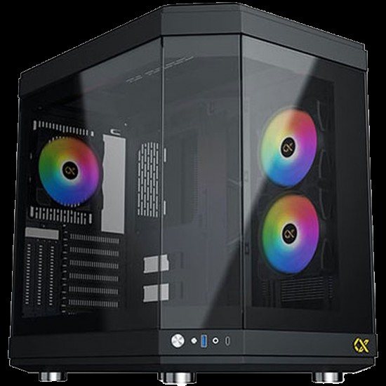 Xigmatek CUBI EN41938 Black , E-ATX/ATX/M-ATX/MINI ITX, USB 3.0 X 1, USB-C X 1,HD AUDIO, 3PCS TG, 6PCS Z20A & Galaxy II Fan Control Kit