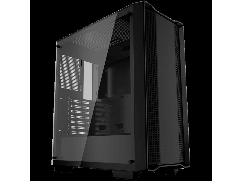DeepCool CC560 Limited, Mid Tower, Mini-ITX/Micro-ATX/ATX, 1xUSB3.0, 1xUSB2.0, 1xAudio, No Fans, Tempered Glass, Mesh Panel, Black R-CC560-BKNAA0-C-1