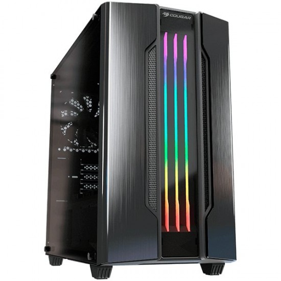 COUGAR Gemini M - Iron-gray, Mini ITX / Micro ATX Case, USB3.0x1, USB2.0 x 1, Mic x 1 / Audio x 1, RGB Control Button, 2X3.5