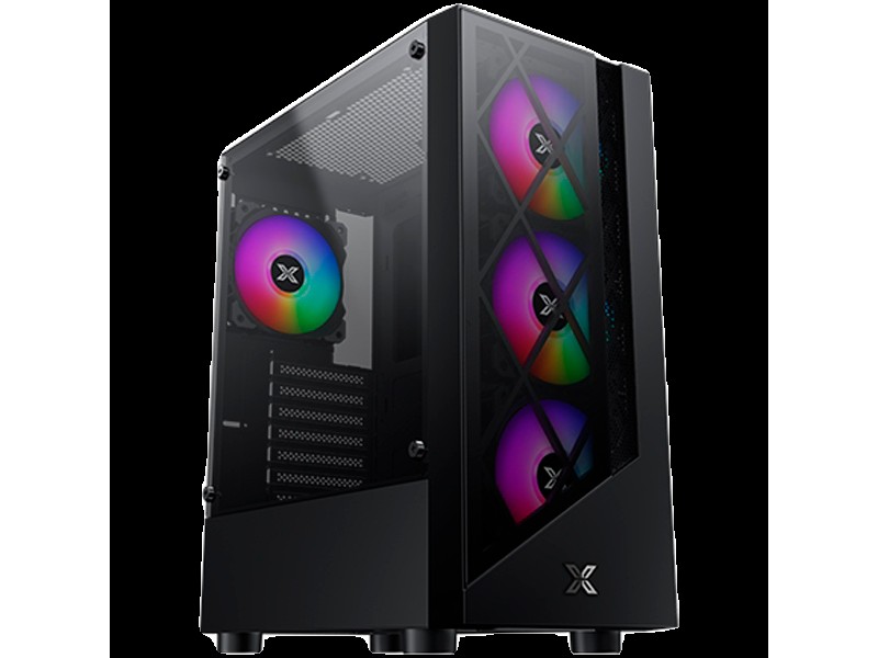 Xigmatek Duke EN49158, ATX/M-ATX/Mini ITX, USB3.0x1 & 2.0x2, Meshed & TG Frontpanel, Left TG, Front 4PCS X24F Fan