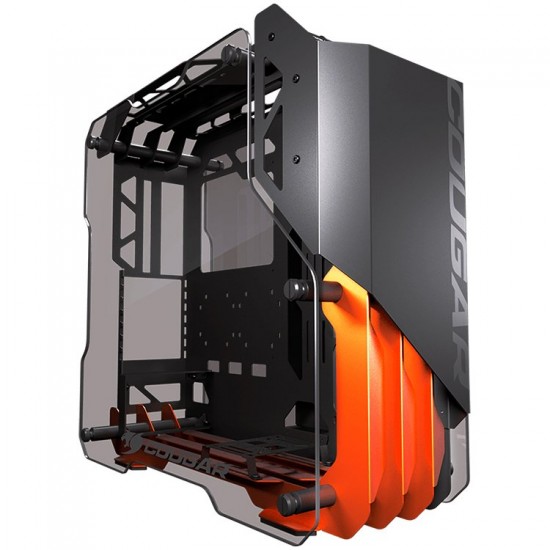 Chassis COUGAR Blazer, Mid Tower, Aluminum Framing Design, Mini ITX/Micro ATX/ATX/CEB, USB3.0 x2, Mic x1/ Audio x1, Reset Button, Tempered Glass Side Panel Both Sides 5mm, Dimensions (WxHxD): 226 x 535 x 560 (mm)