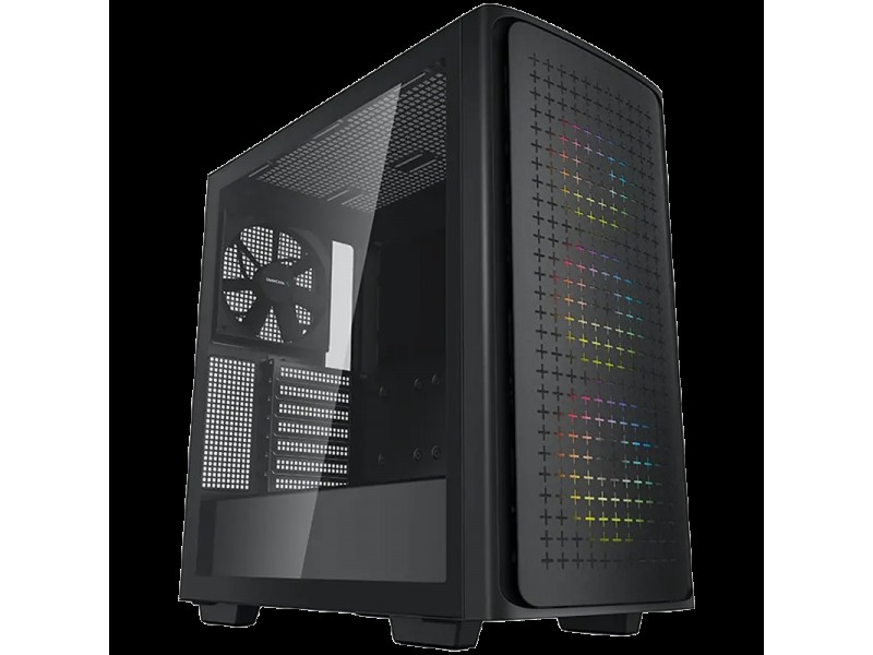 DeepCool CK560   Mid Tower Case, Mini-ITX / Micro-ATX / ATX / E-ATX, 2xUSB3.0, 1xAudio, 1xType-C, ABS+SPCC+Tempered Glass, Mesh Pane R-CK560-BKAAE4-G-1