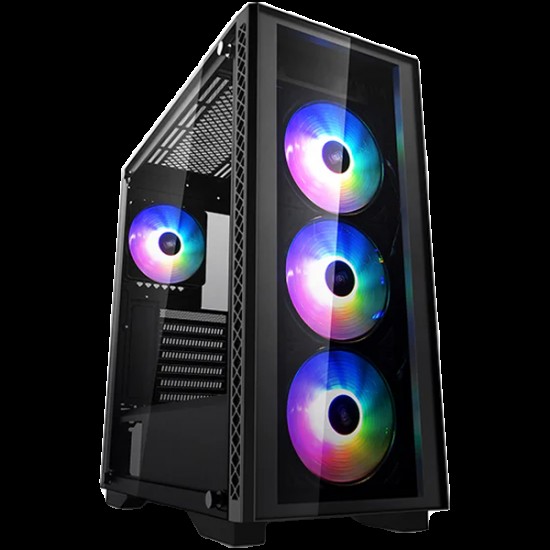 DeepCool MATREXX 50 ADD-RGB 4F, Mid Tower Case, Mini-ITX/Micro-ATX/ATX/E-ATX, USB2.0×2, USB3.0×1, Audio×1、Mic×1, ABS+SPCC+Tempered Glass, Mesh Panel, DP-ATX-MATREXX50-AR-4F-NE