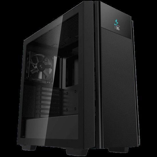 DeepCool CH510 Mesh Digital  Mid Tower Case, 	Mini-ITX / Micro-ATX / ATX / E-ATX, 2xUSB2.0, 1xUSB3.0, 1xAudio, 1xMic, ABS+SPCC+Tempered Glass, 1×120mm preinstalled fan,  Mesh Pane R-CH510-BKNSE1-G-1