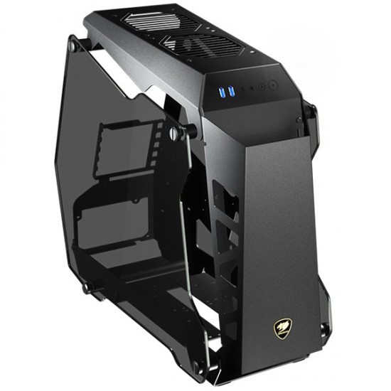 Chassis COUGAR Conquer Essence, Mini Tower, Mini ITX / Micro ATX, aluminium Alloy + Tempered Glass, Dimension (WxHxD) 233 x 480 x 522 (mm), USB3.0 x 2/Microphone x 1/Audio x 1