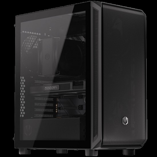 Endorfy Arx 500 Air, Mid-Tower, ATX/mATX/mITX, 2x USB-A (3.1 GEN 1), 1x Audio/1x Mic, 5x STRATUS 140 PWM fans, Tempered Glass, Mesh Front Panel, 486×228×429mm, 3 Year Warranty
