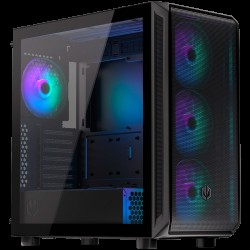 Endorfy Arx 700 ARGB, Mid-Tower, ATX/mATX/mITX, 2x USB-A (3.1 GEN 1), 1x Audio/1x Mic, 4x STRATUS 140 PWM fans, Tempered Glass, Mesh Top & Front Panel, 486×228×472 mm,  3 Year Warranty