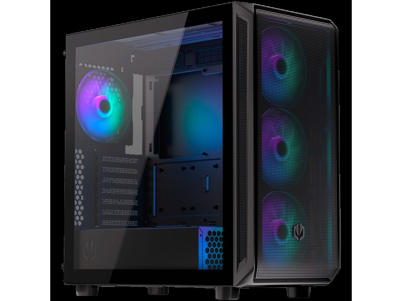 Endorfy Arx 700 ARGB, Mid-Tower, ATX/mATX/mITX, 2x USB-A (3.1 GEN 1), 1x Audio/1x Mic, 4x STRATUS 140 PWM fans, Tempered Glass, Mesh Top & Front Panel, 486×228×472 mm,  3 Year Warranty