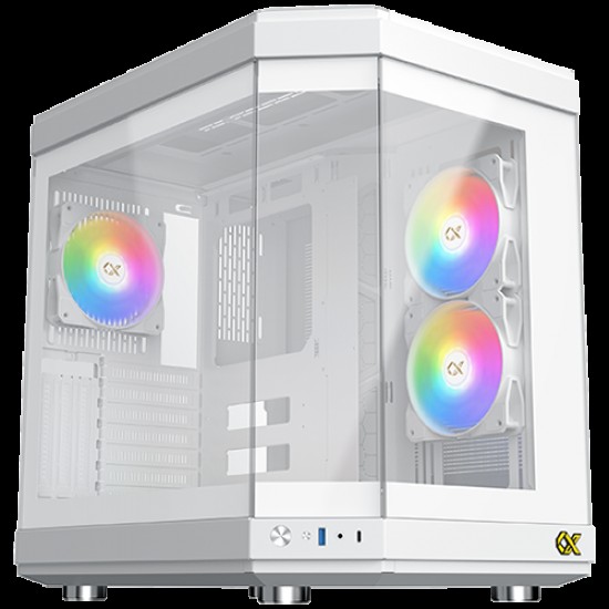 Xigmatek CUBI Arctic EN41983 White, E-ATX/ATX/M-ATX/MINI ITX, USB-C X 1,HD AUDIO, 3PCS TG, 6PCS Z20A Arctic & Galaxy II Fan Control Kit