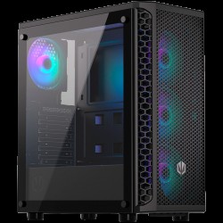 Endorfy Signum 300 ARGB, Mid-Tower, ATX/mATX/mITX, 2x USB-A (3.1 GEN 1), 1x Audio/1x Mic, 4x STRATUS 120 PWM ARGB fans, ARGB Controller, Tempered Glass, Mesh Front Panel, 413×216×447mm, 3 Year Warranty