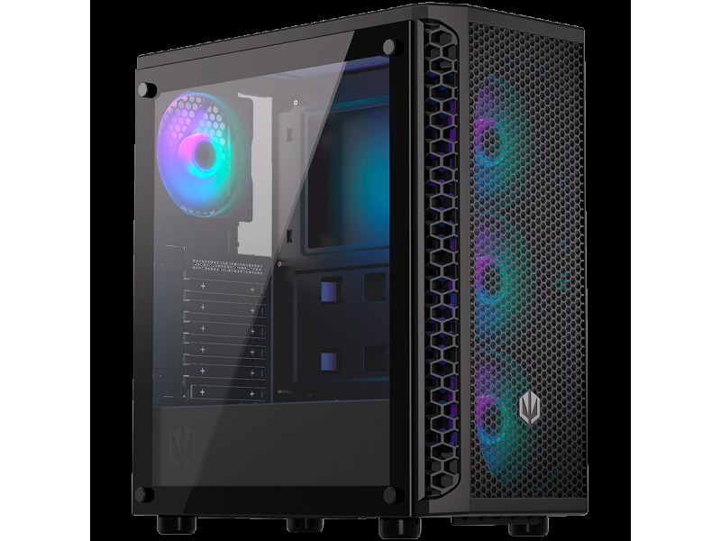 Endorfy Signum 300 ARGB, Mid-Tower, ATX/mATX/mITX, 2x USB-A (3.1 GEN 1), 1x Audio/1x Mic, 4x STRATUS 120 PWM ARGB fans, ARGB Controller, Tempered Glass, Mesh Front Panel, 413×216×447mm, 3 Year Warranty