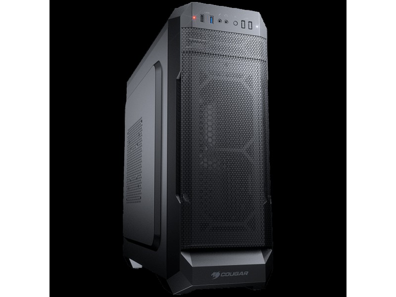 Chassis COUGAR MX331 Mesh-X, Mid Tower, MiniITX/MicroATX/ATX, 204 x 481 x 443 (mm), USB 3.0 x 1, USB 2.0 x 1, Mic x 1 / Audio x 1, Reset Button, Mesh Front Panel, 120mm x 1(Black fan x 1 pre-installed), Metal Left Panel, Maximum Number of Fans: 6 max