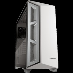 COUGAR Dark Blader X5 White, Mid-Tower, Mini ITX / Micro ATX / ATX / CEB / E-ATX, 220 x 486 x 468 (mm), USB 3.0 x 1, USB 2.0 x 2, Mic x 1 / Audio x 1, Reset Button, Transparent Left Panel, 120mm x 1 (Black Rear fan x 1 pre-installed)