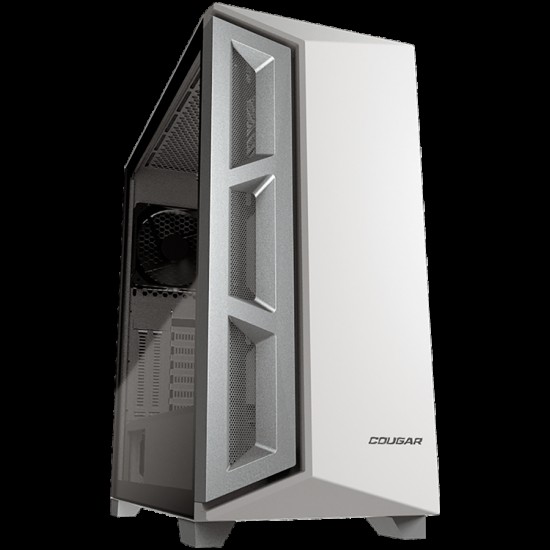 COUGAR Dark Blader X5 White, Mid-Tower, Mini ITX / Micro ATX / ATX / CEB / E-ATX, 220 x 486 x 468 (mm), USB 3.0 x 1, USB 2.0 x 2, Mic x 1 / Audio x 1, Reset Button, Transparent Left Panel, 120mm x 1 (Black Rear fan x 1 pre-installed)