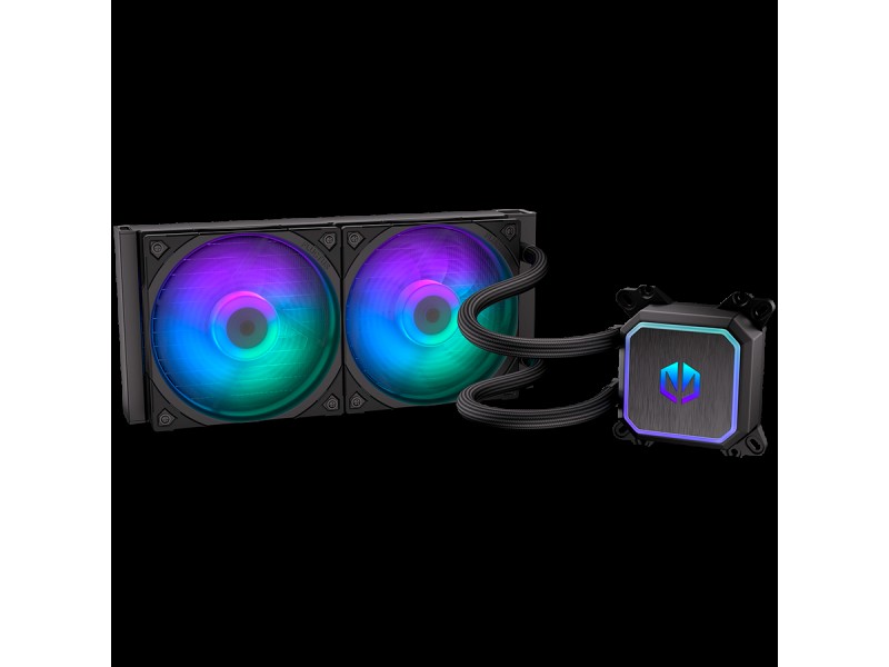 Endorfy Navis F240 ARGB, CPU Liquid Cooler, 2x FLUCTUS 120 PWM ARGB fan, Navis F, Intel LGA 115x/1200/1700/2011/2066, AMD AM5/AM4, 146×125×65mm, 3 Year Warranty