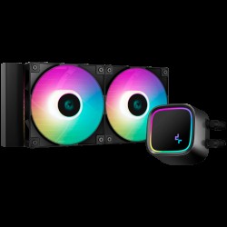 DeepCool LE520, 240mm CPU Liquid Cooler, 2x120mm ARGB PWM Fans, Anti-Leak Technology, ARGB Pump Top, Black, LGA 1700/1200/115x, AMD AM5/AM4, 3Y, R-LE520-BKAMMN-G-1